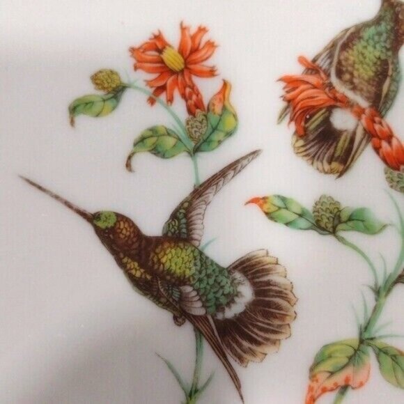 Vintage Hutschenreuther Gold-Rimmed Side Plate Hummingbird Pattern Bavaria - Picture 5 of 6